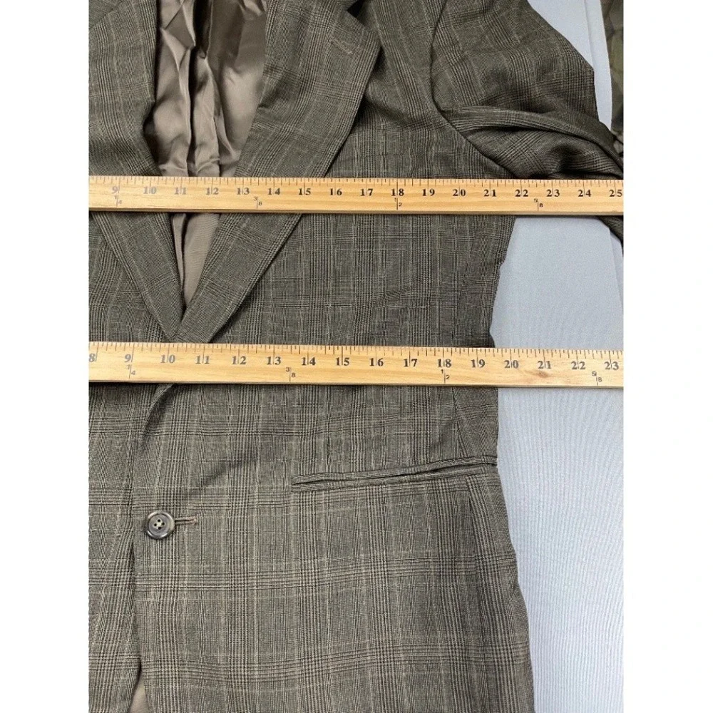 Hunter & Lords Mens Blazer 44 Loro Piana Super 100s Wool Fall Plaid‎ Sport Coat